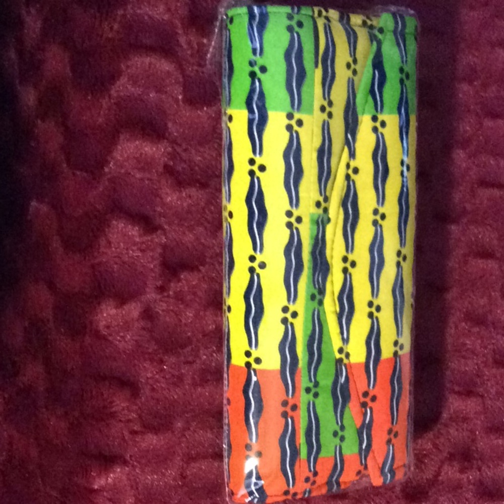 New, medium Authentic African print clutch